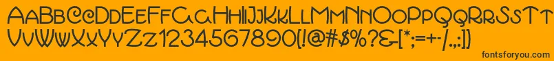 Marchmadnessnf Font – Black Fonts on Orange Background