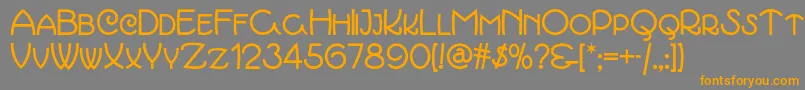 Marchmadnessnf Font – Orange Fonts on Gray Background
