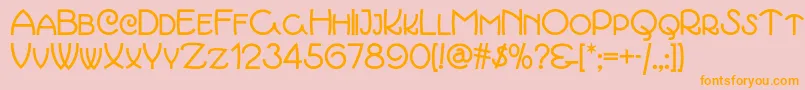 Marchmadnessnf Font – Orange Fonts on Pink Background