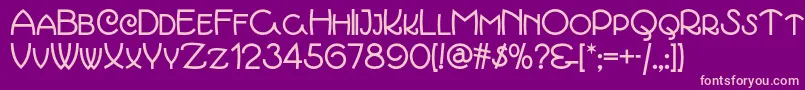 Marchmadnessnf Font – Pink Fonts on Purple Background