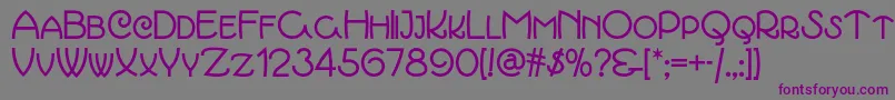 Marchmadnessnf Font – Purple Fonts on Gray Background