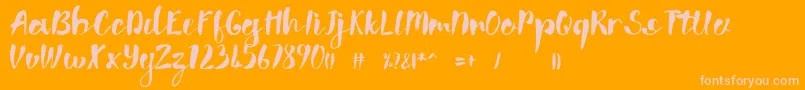 Wish Font – Pink Fonts on Orange Background