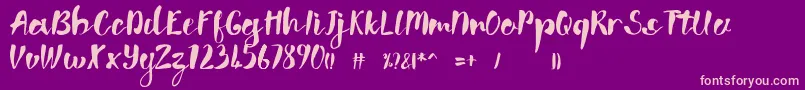 Wish Font – Pink Fonts on Purple Background