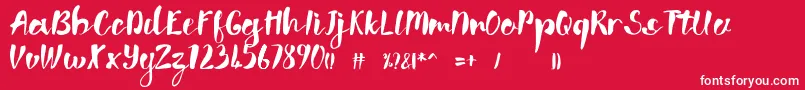 Wish Font – White Fonts on Red Background