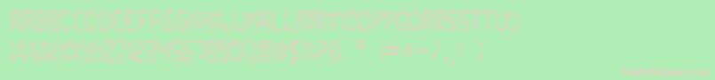 NewWatch Font – Pink Fonts on Green Background