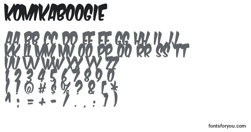 Schriftart KomikaBoogie – Alphabet, Zahlen, spezielle Symbole