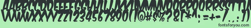 KomikaBoogie Font – Black Fonts on Green Background