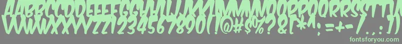 KomikaBoogie Font – Green Fonts on Gray Background