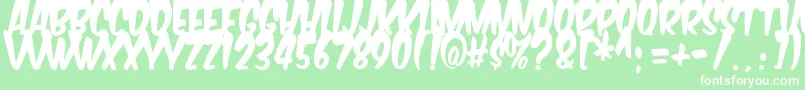 KomikaBoogie Font – White Fonts on Green Background