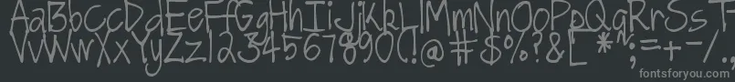 フォントDjbGotNoTimeForThat – 黒い背景に灰色の文字