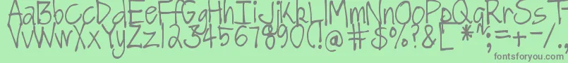 DjbGotNoTimeForThat Font – Gray Fonts on Green Background