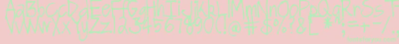 DjbGotNoTimeForThat Font – Green Fonts on Pink Background