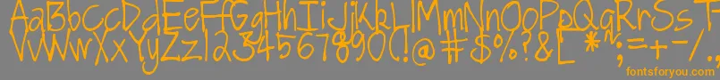 DjbGotNoTimeForThat Font – Orange Fonts on Gray Background