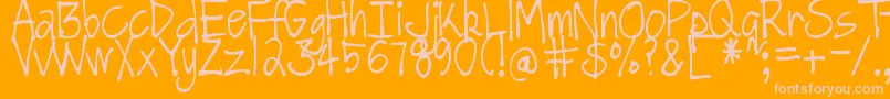 DjbGotNoTimeForThat Font – Pink Fonts on Orange Background