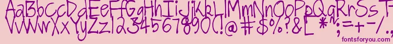 DjbGotNoTimeForThat Font – Purple Fonts on Pink Background