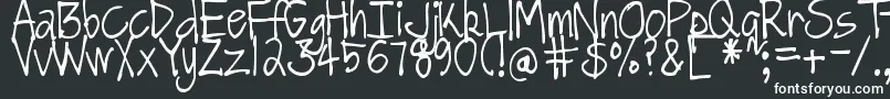 DjbGotNoTimeForThat-fontti – valkoiset fontit