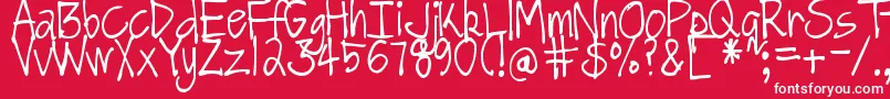 DjbGotNoTimeForThat Font – White Fonts on Red Background