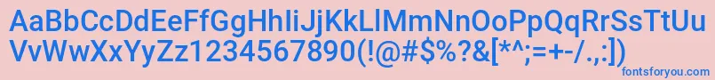 䩏䥎吠䔺 Font – Blue Fonts on Pink Background