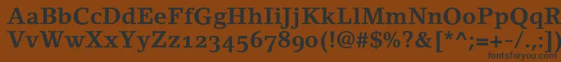 LinoletterBoldOldstyleFigures Font – Black Fonts on Brown Background