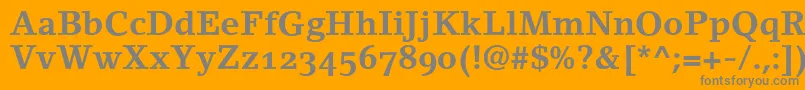 LinoletterBoldOldstyleFigures Font – Gray Fonts on Orange Background