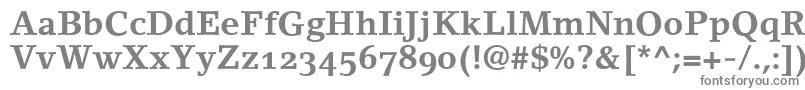 フォントLinoletterBoldOldstyleFigures – 白い背景に灰色の文字