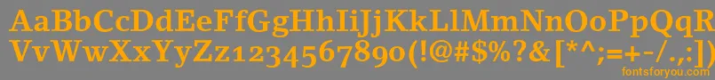 LinoletterBoldOldstyleFigures Font – Orange Fonts on Gray Background