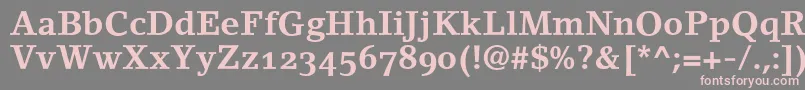 LinoletterBoldOldstyleFigures Font – Pink Fonts on Gray Background