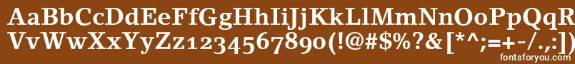 LinoletterBoldOldstyleFigures Font – White Fonts on Brown Background