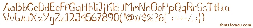 RentjongatjehRegular5 Font – Brown Fonts on White Background