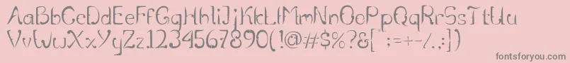 RentjongatjehRegular5 Font – Gray Fonts on Pink Background