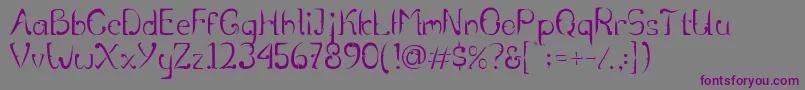 Шрифт RentjongatjehRegular5 – фиолетовые шрифты на сером фоне