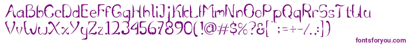 RentjongatjehRegular5 Font – Purple Fonts on White Background