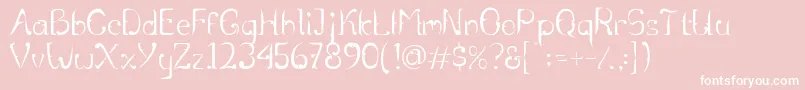 RentjongatjehRegular5 Font – White Fonts on Pink Background