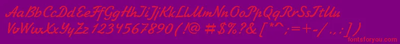 ZhkC Font – Red Fonts on Purple Background