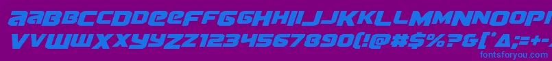 Terrandropital Font – Blue Fonts on Purple Background