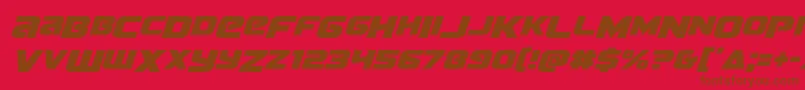 Terrandropital-fontti – ruskeat fontit punaisella taustalla