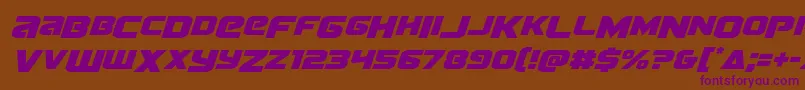 Terrandropital Font – Purple Fonts on Brown Background