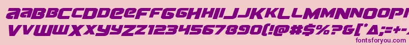 Terrandropital-Schriftart – Violette Schriften auf rosa Hintergrund