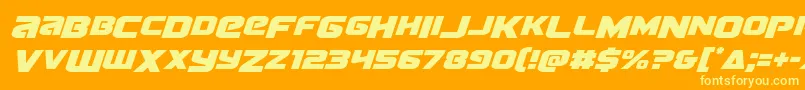 Шрифт Terrandropital – жёлтые шрифты на оранжевом фоне