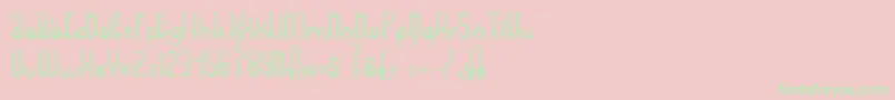 Connexion Font – Green Fonts on Pink Background