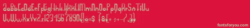 フォントConnexion – 赤い背景に緑の文字