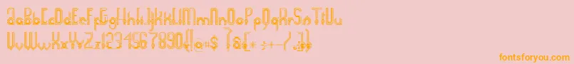 Connexion Font – Orange Fonts on Pink Background