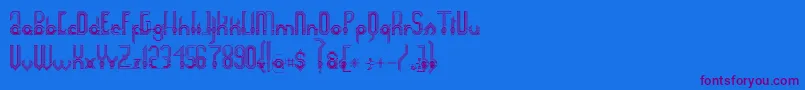 Connexion-Schriftart – Violette Schriften auf blauem Hintergrund