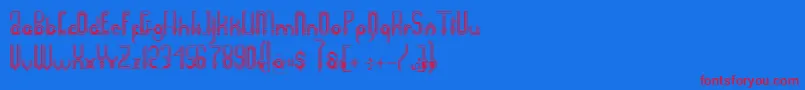 Connexion Font – Red Fonts on Blue Background