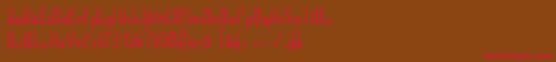 Connexion Font – Red Fonts on Brown Background