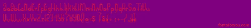 Connexion-Schriftart – Rote Schriften auf violettem Hintergrund