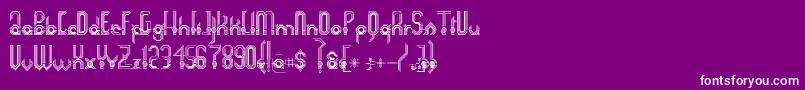 Connexion-fontti – valkoiset fontit violetilla taustalla