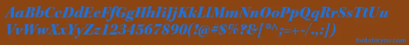 KeplerstdBlackitsubh Font – Blue Fonts on Brown Background