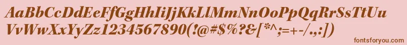 KeplerstdBlackitsubh Font – Brown Fonts on Pink Background