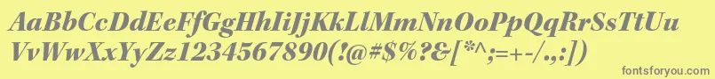 KeplerstdBlackitsubh Font – Gray Fonts on Yellow Background